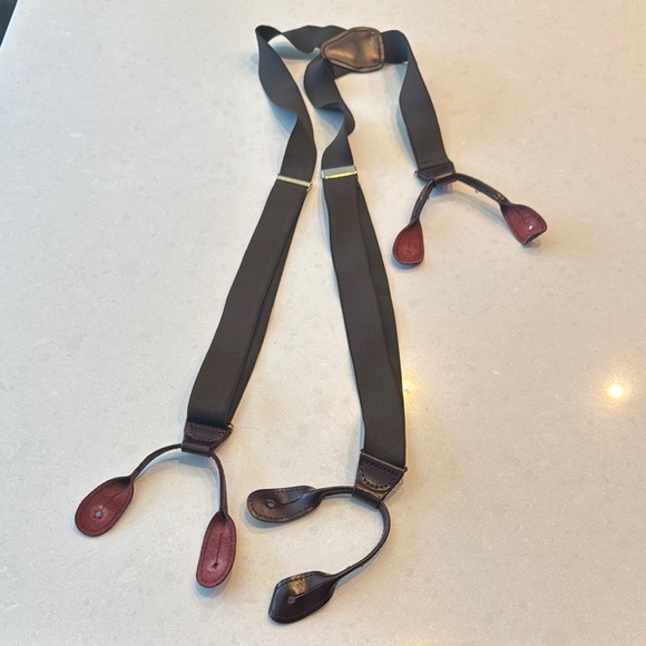 Elegant Black and Brown Men's Suspenders vintage new excellent condition